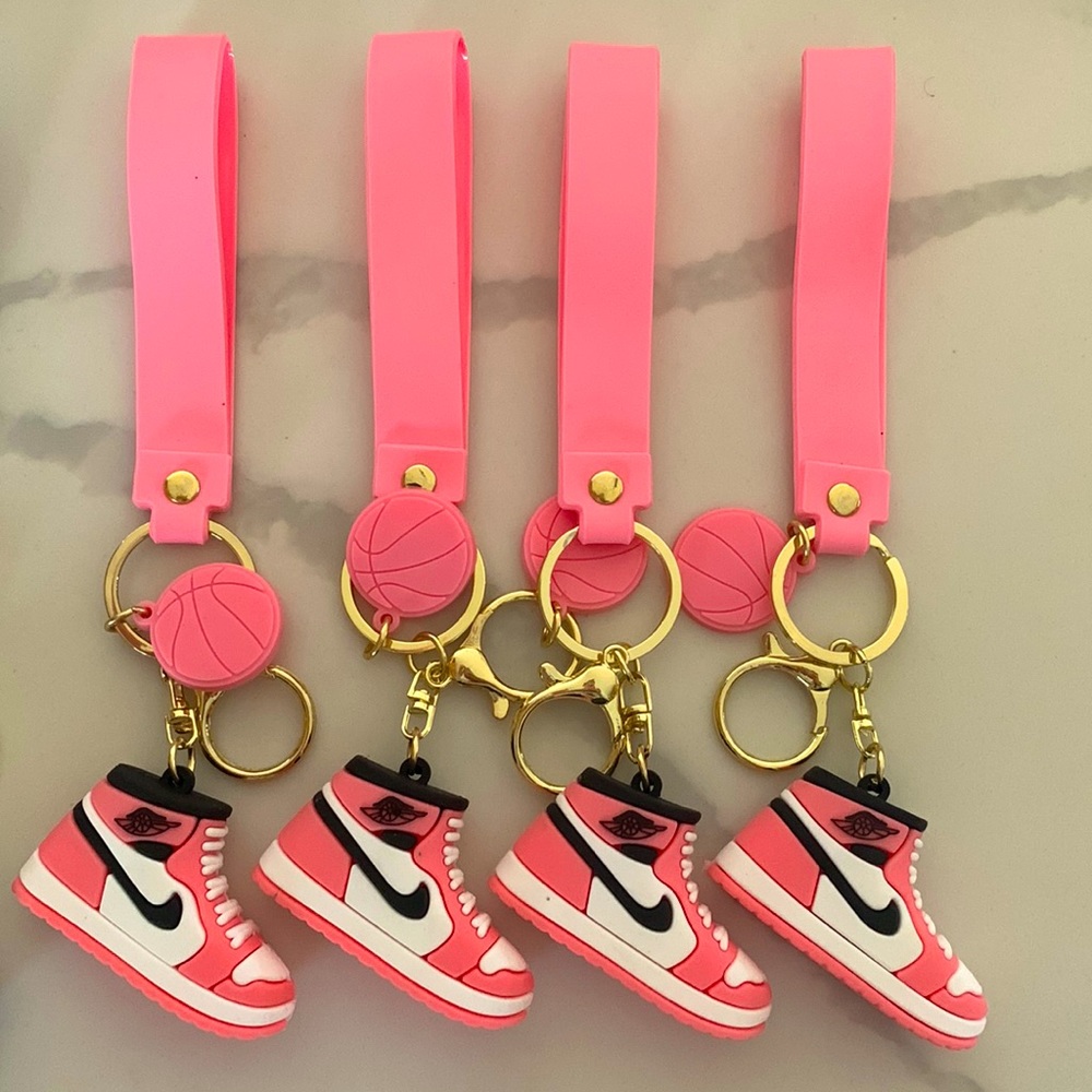 Pink Jordan keychains